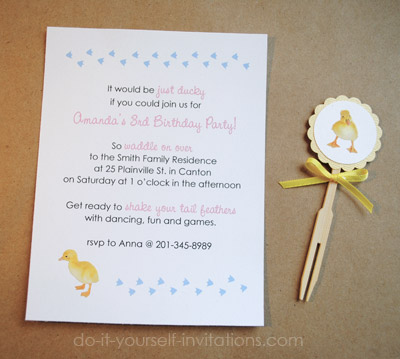 diy duckie bithday party