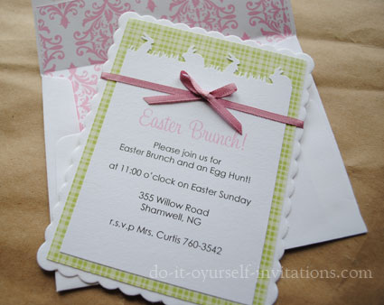 homemade diy easter invitations