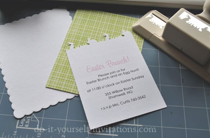 homemade diy easter invitations