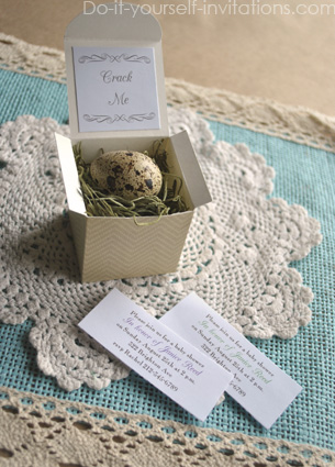 quail egg shower invitations