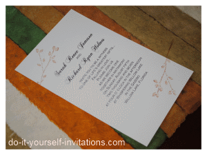 handmade autumn wedding invitations