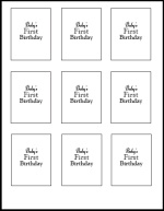 baby's first birthday invitations text boxes