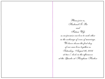 Inside text for card or invitation template