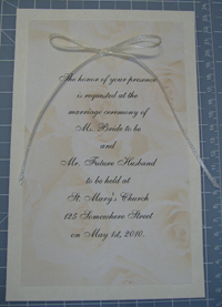 rose wedding invitations