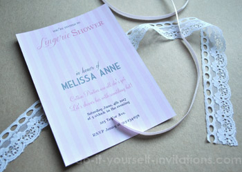 lingerie shower invitation template