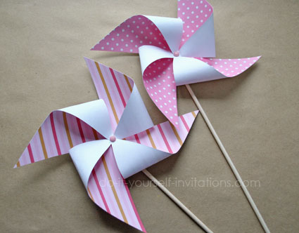 printable pinwheels party decorations