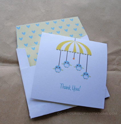 printable thank you card and envelope
