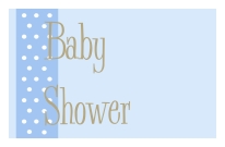 blue and brown baby shower invitations