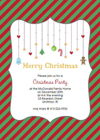 Printable Christmas Party Invitations