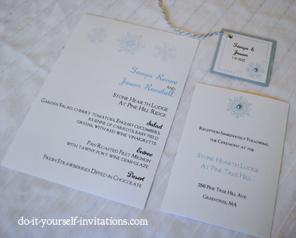 Printable Snowflake Wedding Invitations