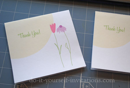 Retro Floral 4x6 Thank You Cards