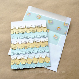 make homemade baby shower invitations