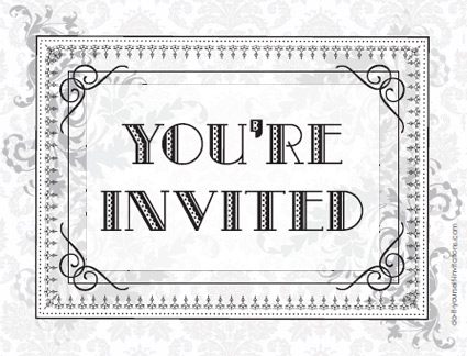 Printable Vintage Postcard Invitations