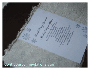 winter wedding invitation