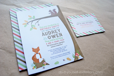 woodland invitations templates