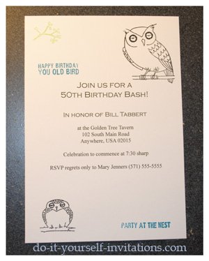50th birthday invitation