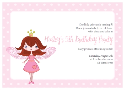fairy princess party Invitations