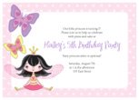 Fairy princess invitations