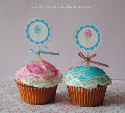 printable 1st birthday invitations cupcake toppers
