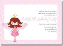 fairy princess birthday invitations