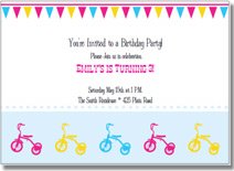 tricycle printable birthday invitations