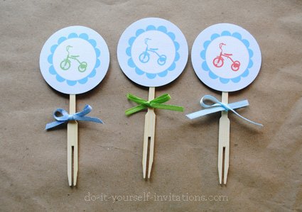 printable 2nd birthday invitations cupcake toppers