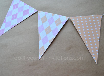 pink argyle printable baby shower bunting banners