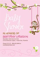 printable monkey baby shower invitations