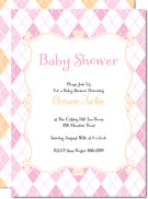 argyle printable baby shower invitations