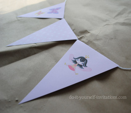 printable fairy princess birthday bunting