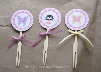 printable fairy princess cupcake toppers