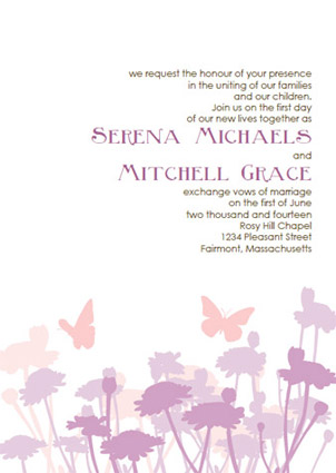 butterfly wedding invitations