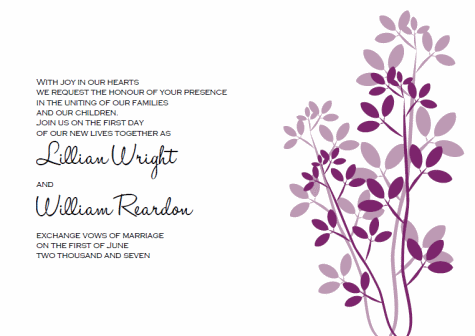 leaves printable wedding invitation templates