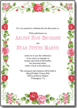 rose wedding invitations template