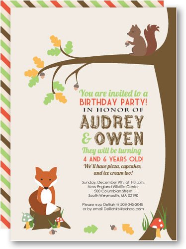 printable Woodland Invitations Kit