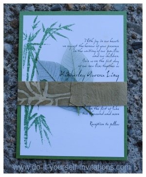 bamboo wedding invitations