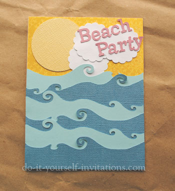 homemade diy beach party invitations