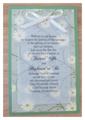 daisy wedding invitations