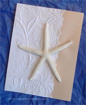 starfish beach wedding invitations