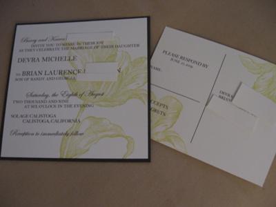 Eco-Flower Invitations and RSVP postcards