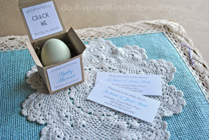 egg baby shower invitations