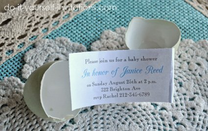 egg baby shower invitations