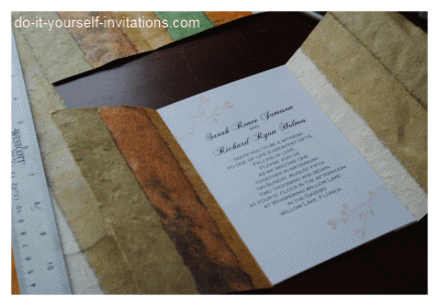 handmade autumn wedding invitations