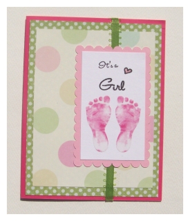 baby girl footprint baby shower invitations