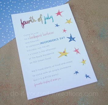 homemade diy fourth of july invitations