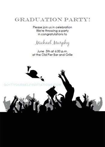 Cost-free Printable Commencement Invites Templates image relating to Printable Graduation Party Invitations identify Absolutely free Printable Commencement Invites Templates