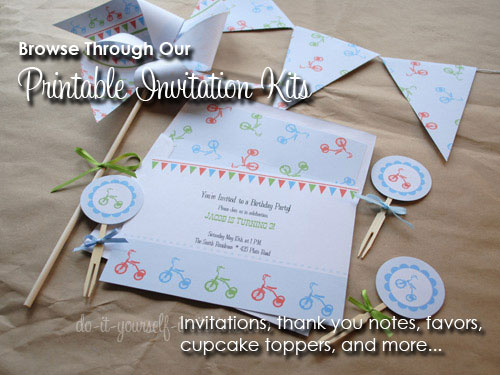 printable birthday invitations kits