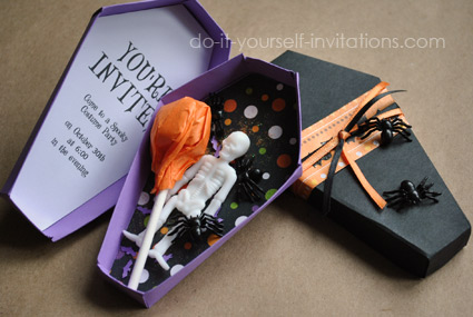 printable halloween coffin invitation template