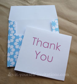 printable thank you cards and envelopes