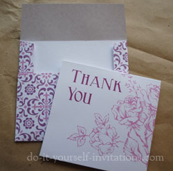 free printable rose thank you cards and envelopes